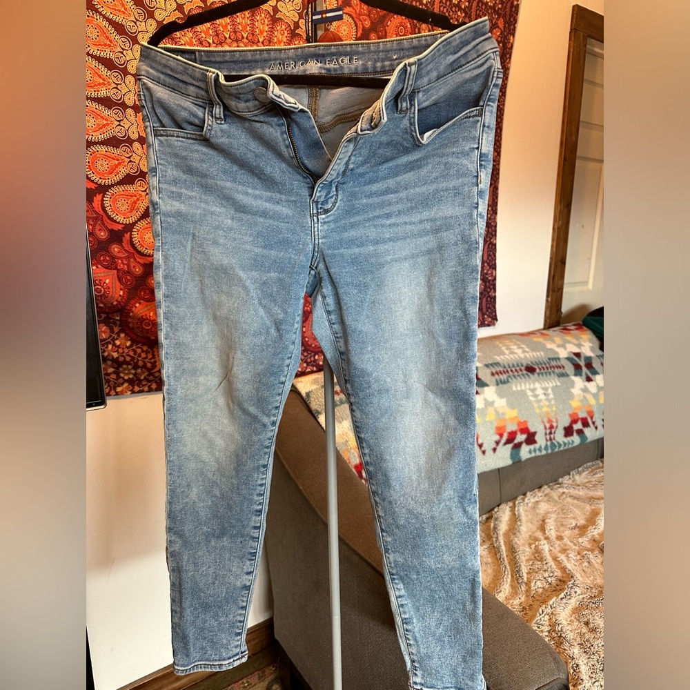 American eagle high rise jegging light jeans women’s 12 short